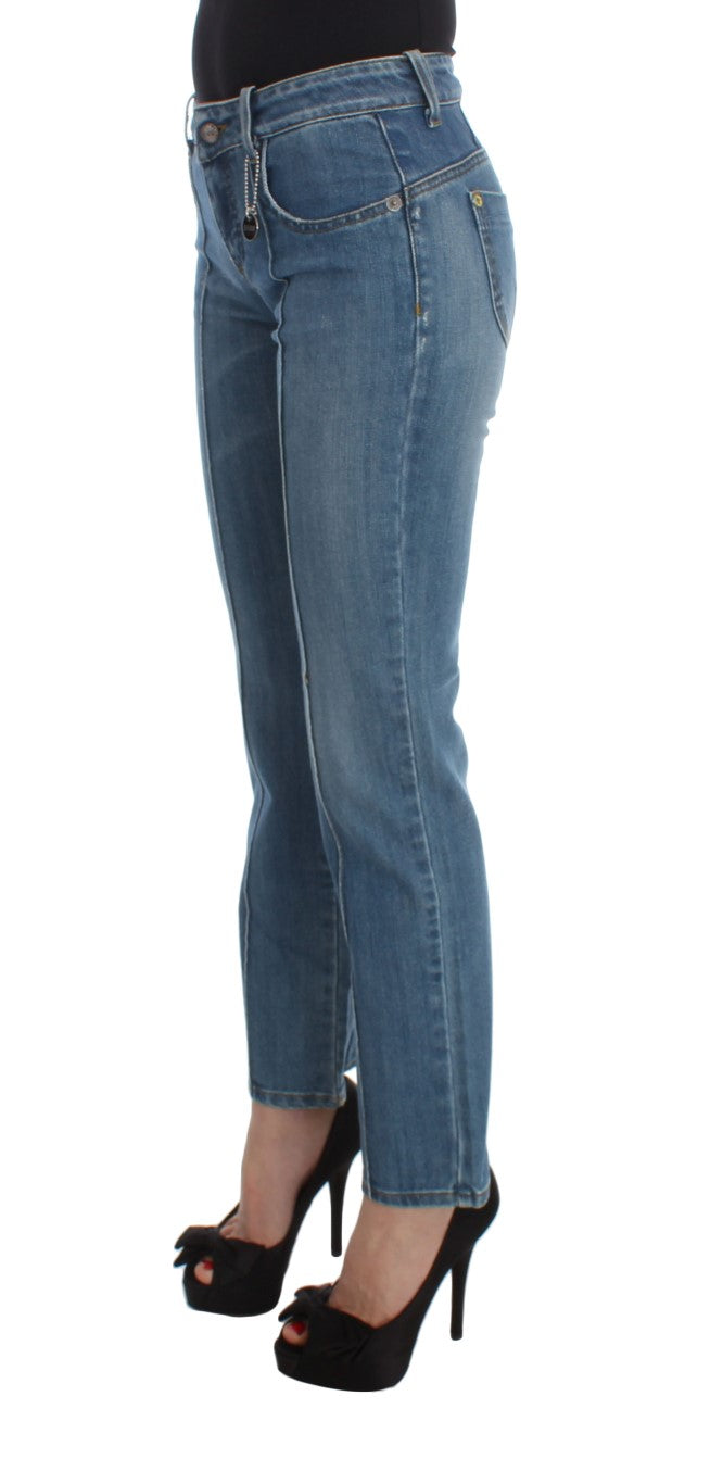 Jean court slim bleu en coton Costume National