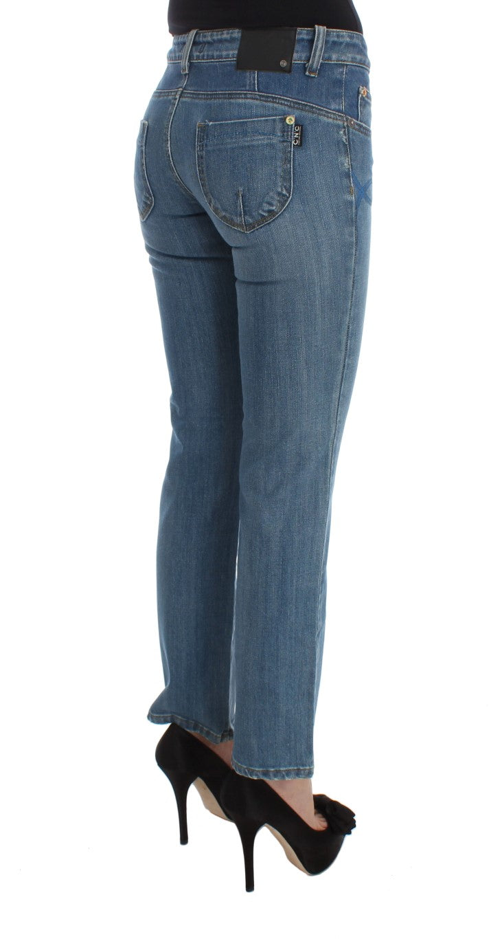 Jean court slim bleu en coton Costume National