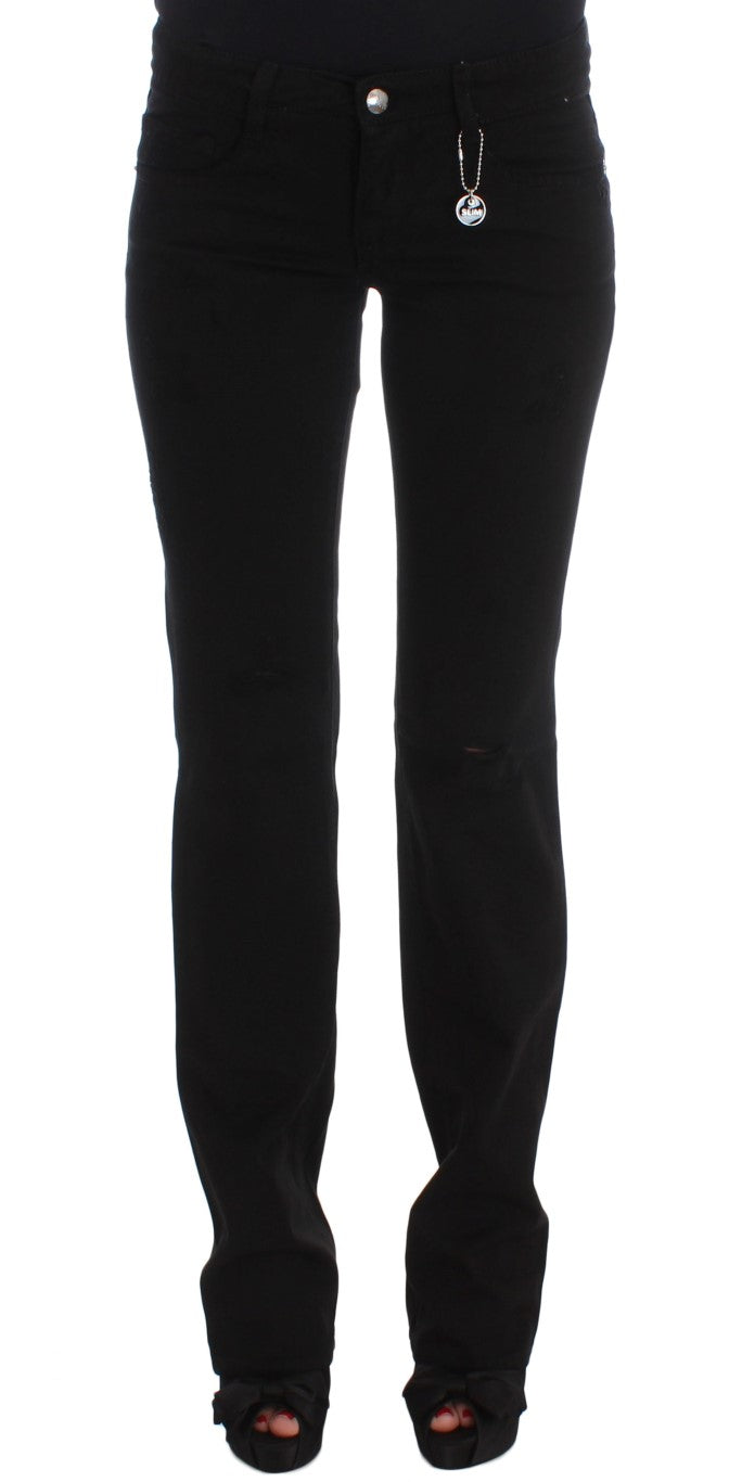 Jean bootcut slim en coton noir Costume National