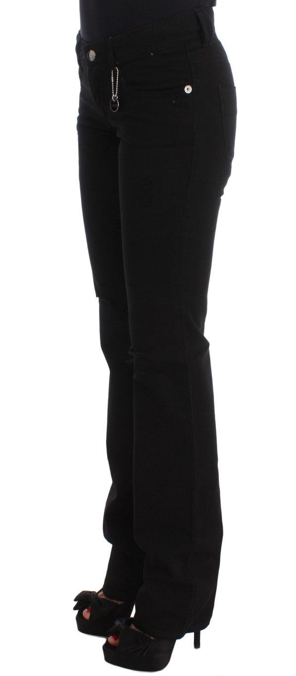 Jean bootcut slim en coton noir Costume National