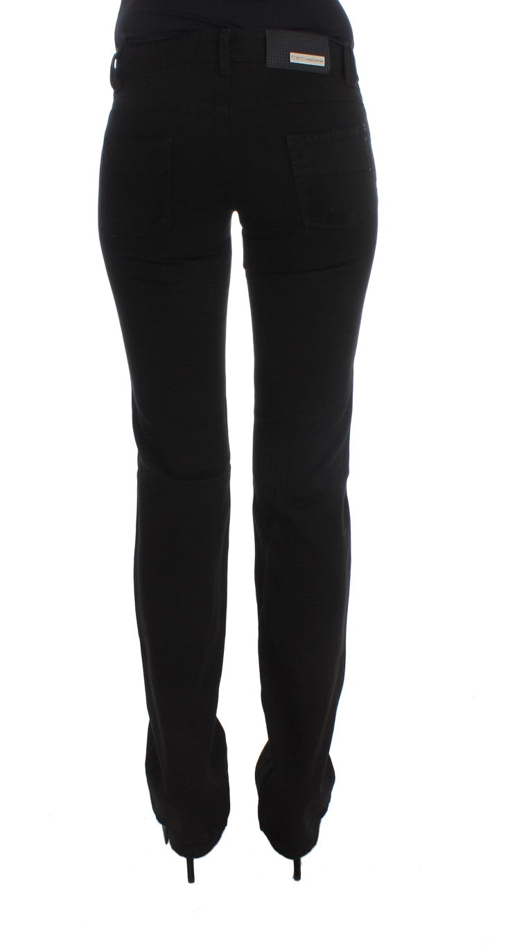 Jean bootcut slim en coton noir Costume National