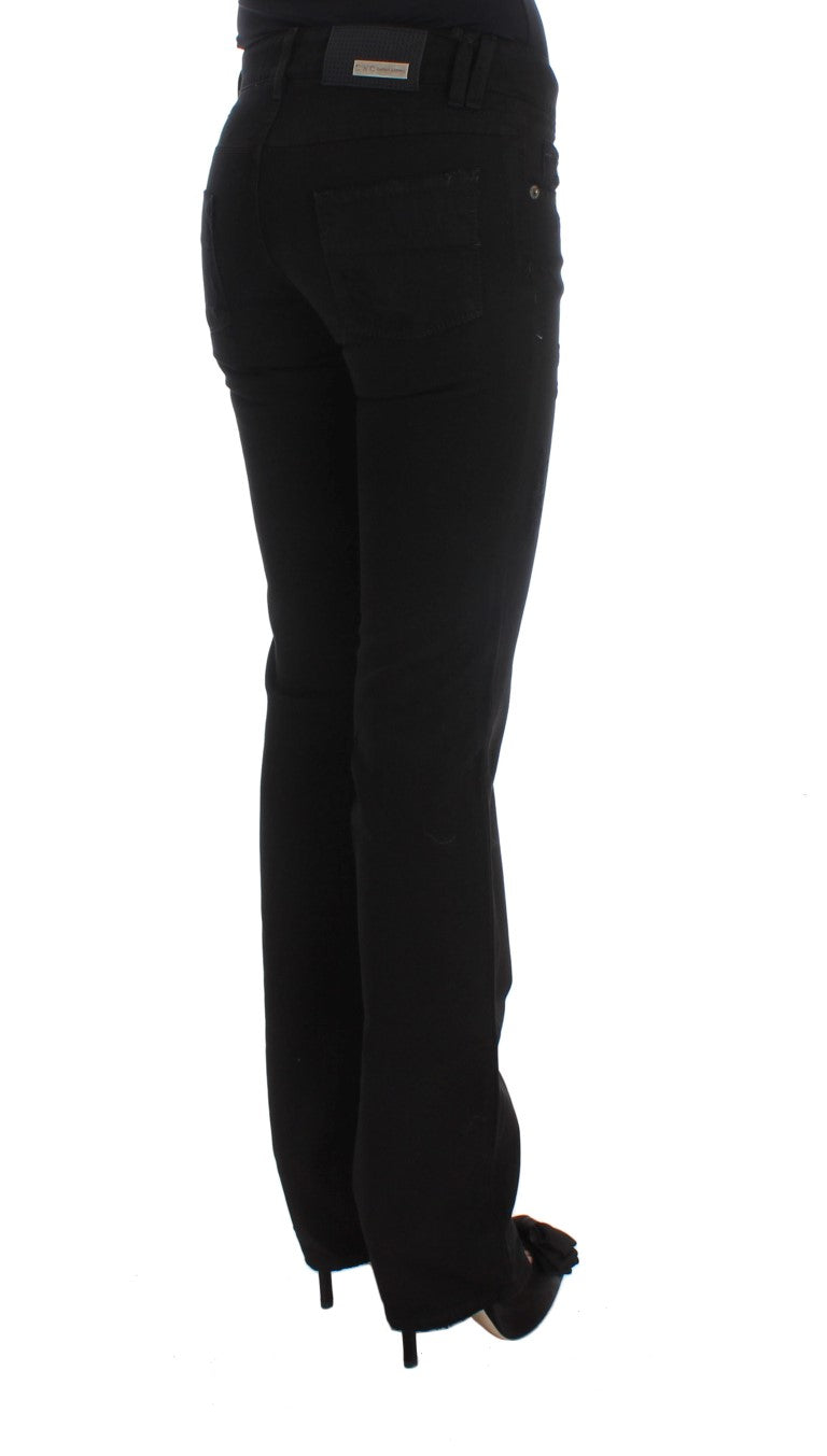 Jean bootcut slim en coton noir Costume National