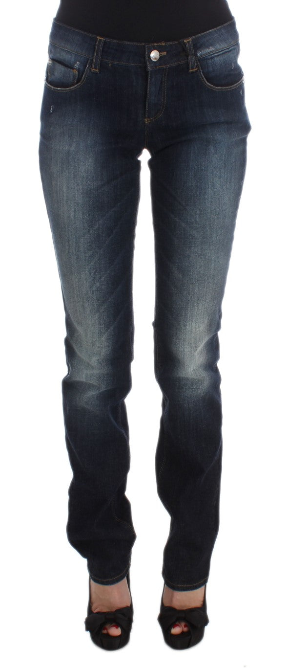 Jean bootcut slim en coton bleu Costume National