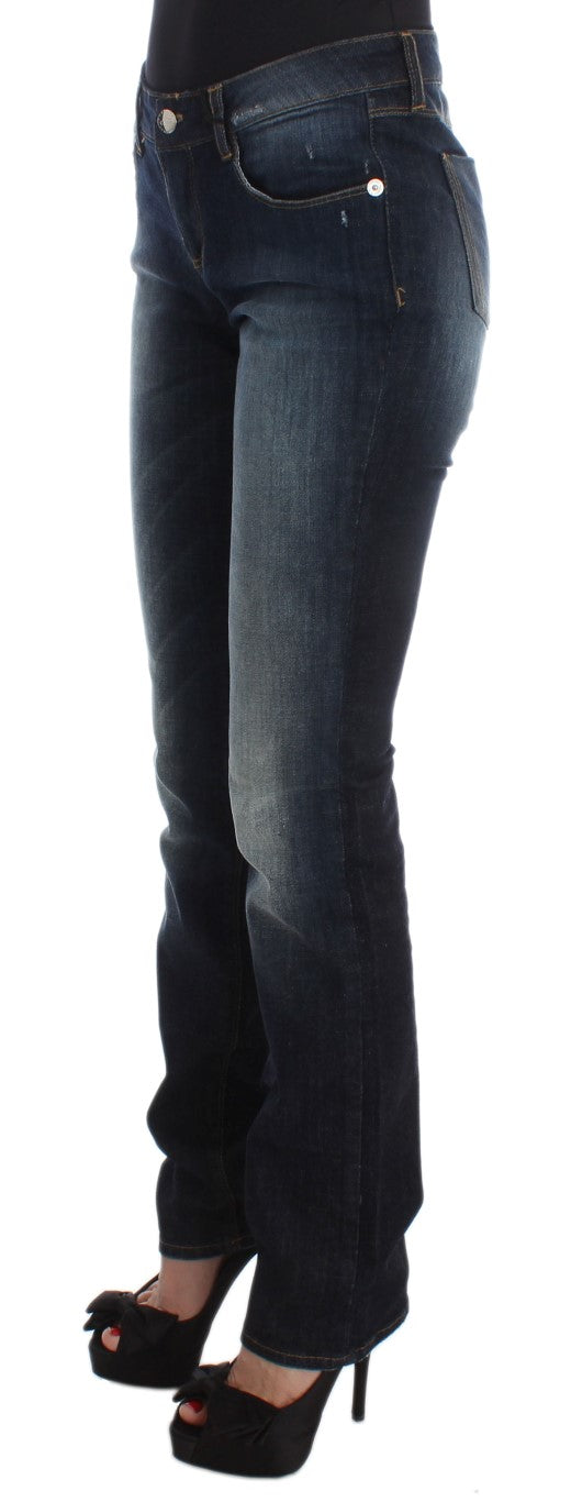 Jean bootcut slim en coton bleu Costume National
