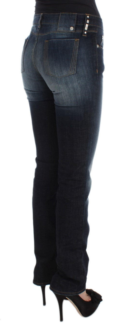 Jean bootcut slim en coton bleu Costume National