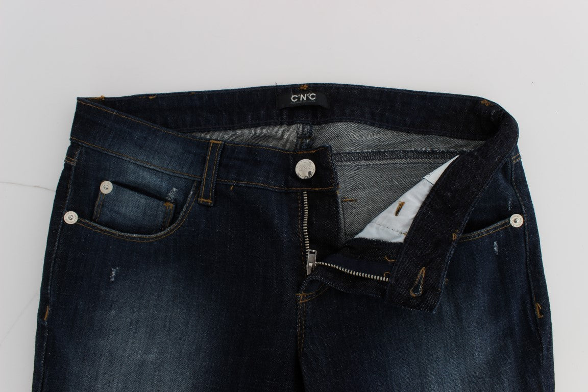 Jean bootcut slim en coton bleu Costume National
