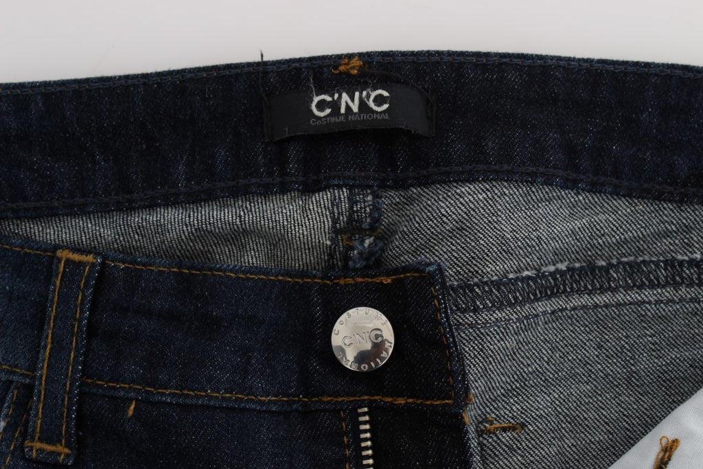 Jean bootcut slim en coton bleu Costume National