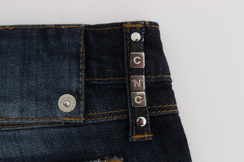 Jean bootcut slim en coton bleu Costume National