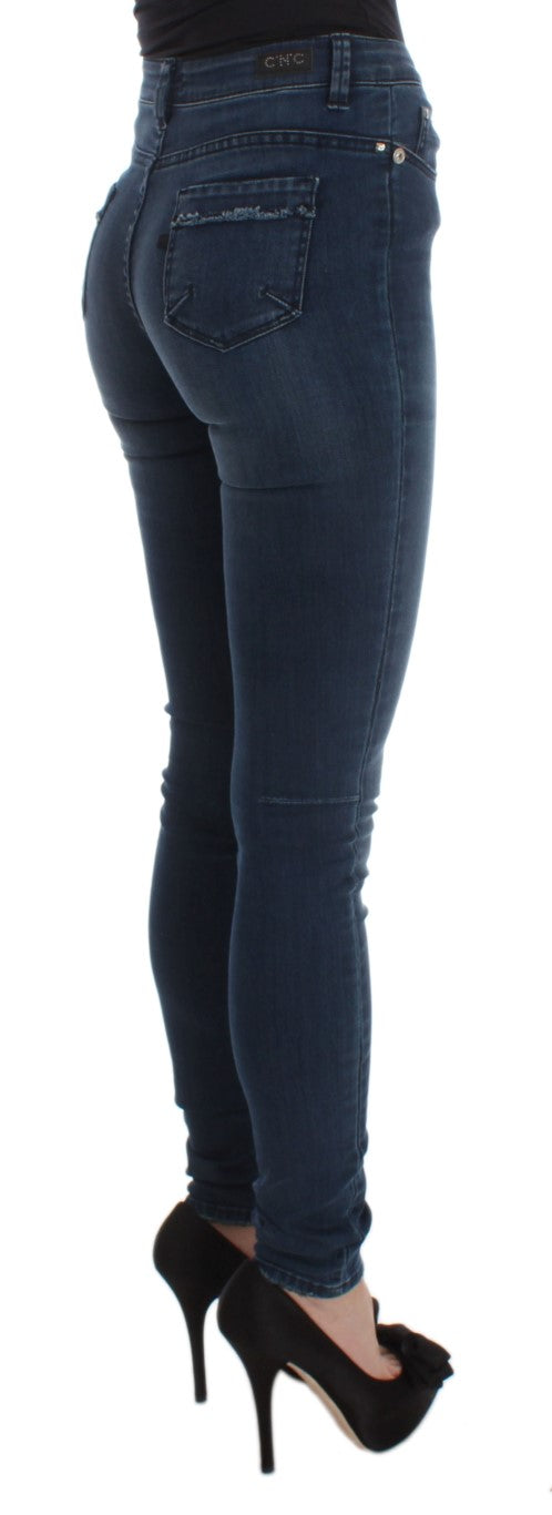 Jean slim bleu en coton mélangé Costume National