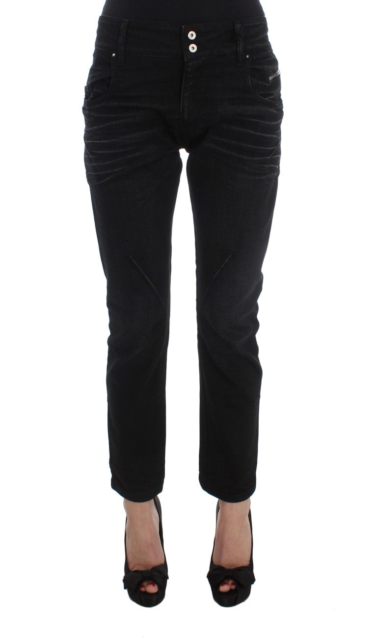 Jean slim ample en coton noir Costume National