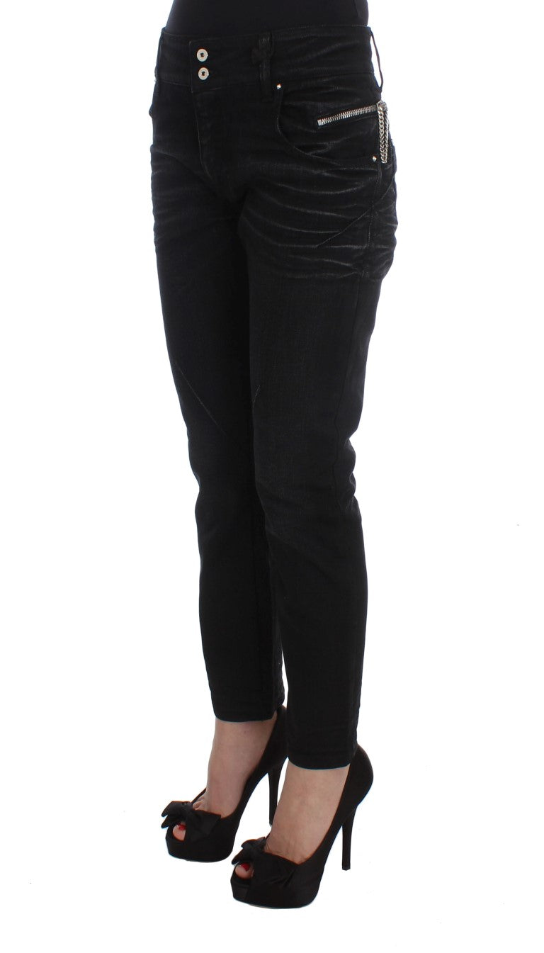 Jean slim ample en coton noir Costume National