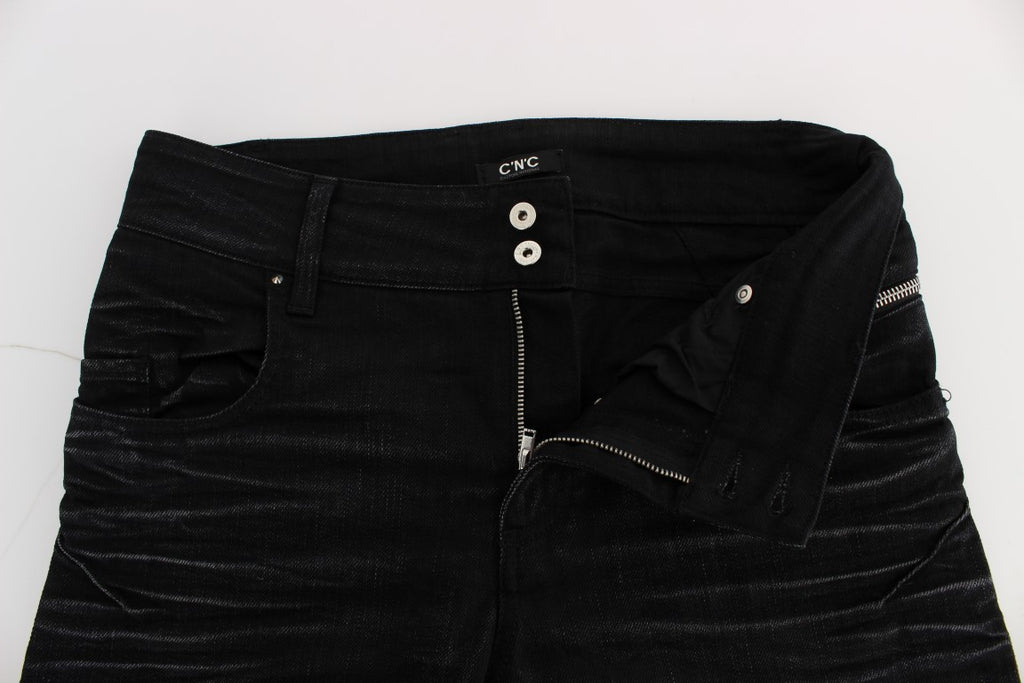 Jean slim ample en coton noir Costume National