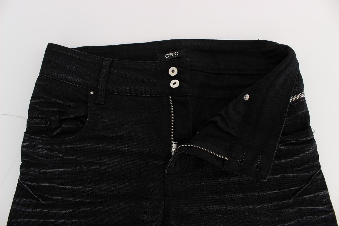 Jean slim ample en coton noir Costume National