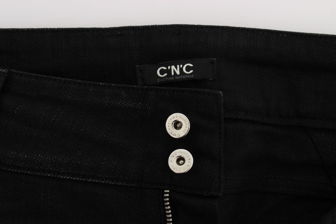 Jean slim ample en coton noir Costume National