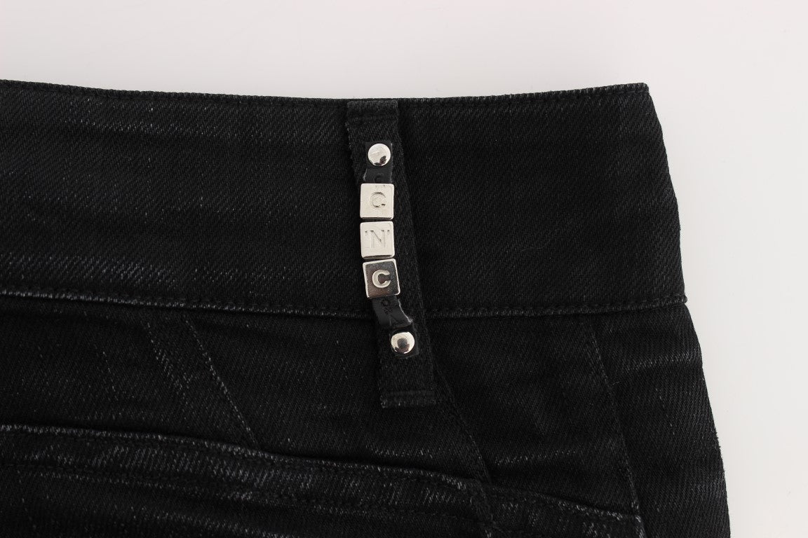 Jean slim ample en coton noir Costume National