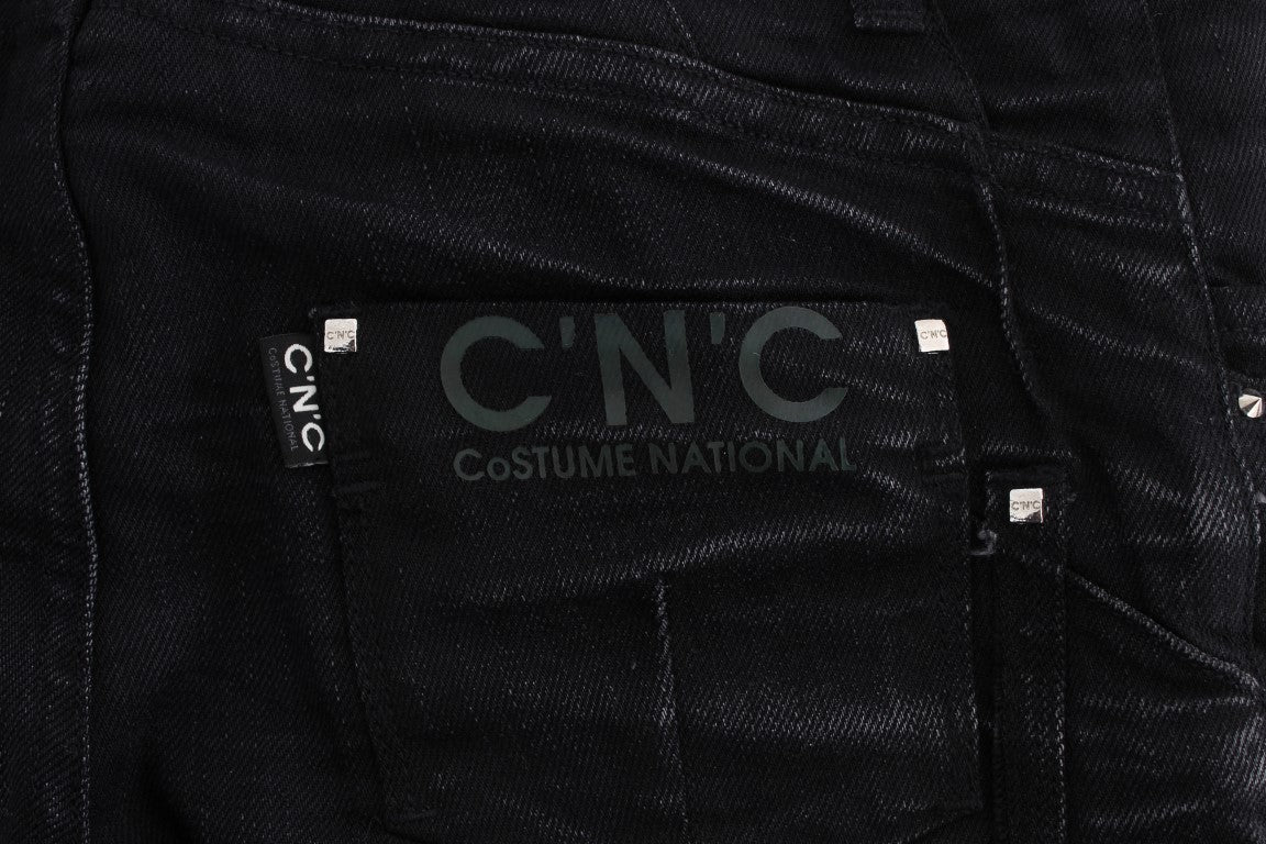 Jean slim ample en coton noir Costume National