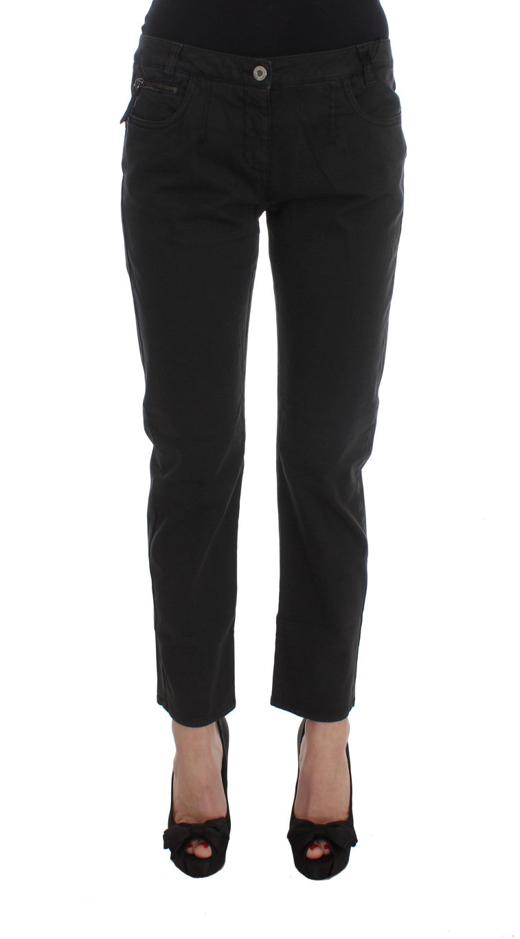 Costume National - Jean Capri court en coton noir