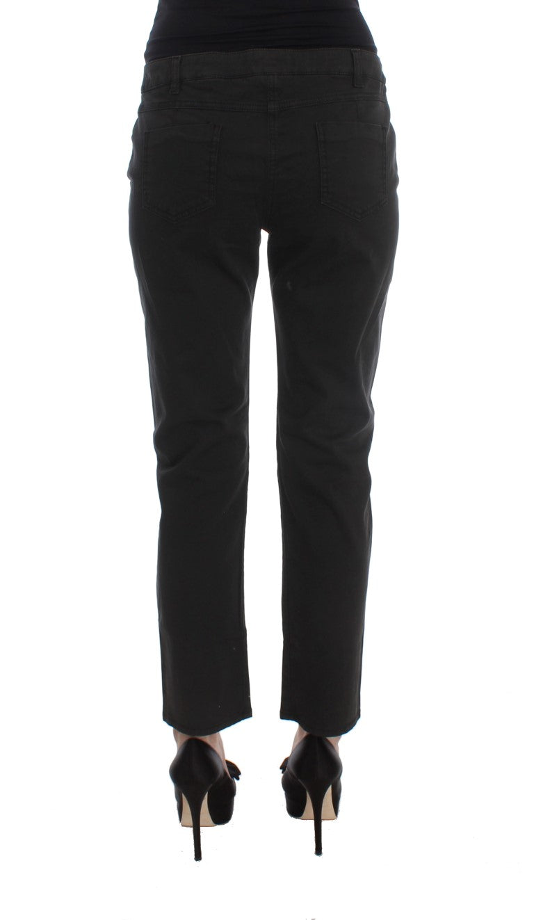 Costume National - Jean Capri court en coton noir