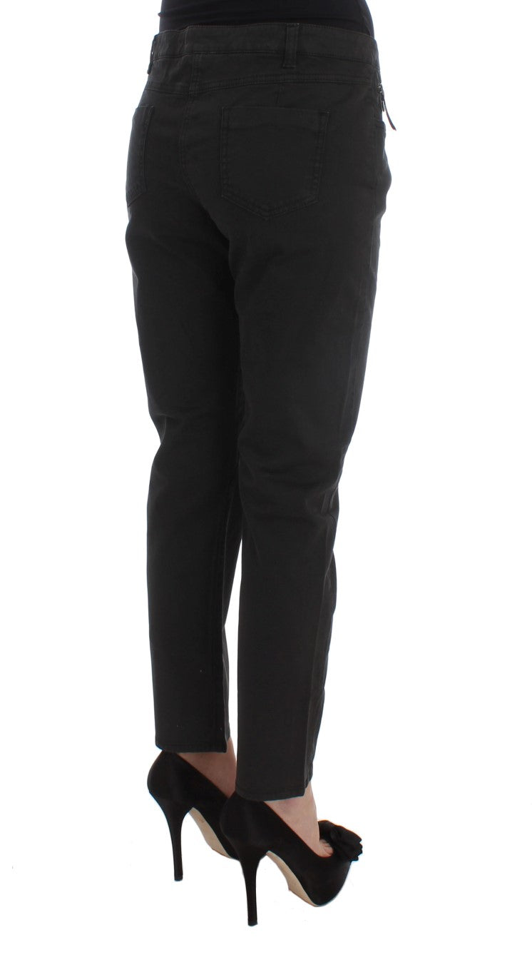 Costume National - Jean Capri court en coton noir