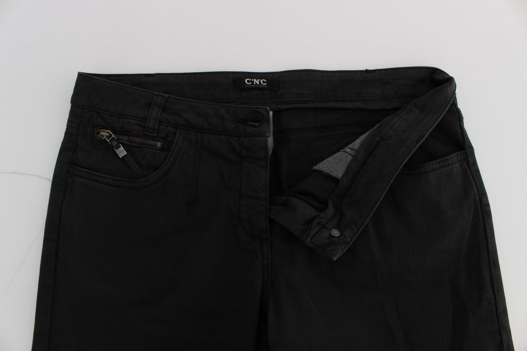 Costume National - Jean Capri court en coton noir