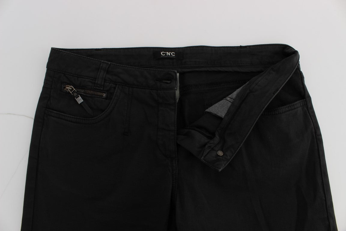 Costume National - Jean Capri court en coton noir
