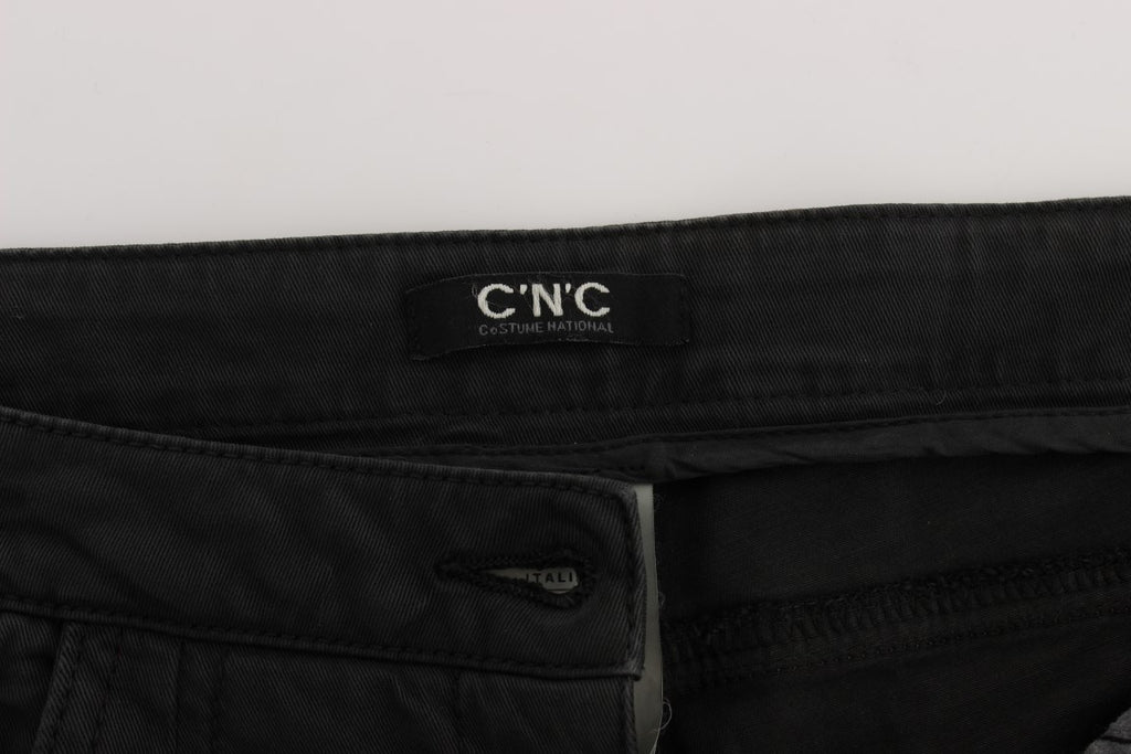 Costume National - Jean Capri court en coton noir