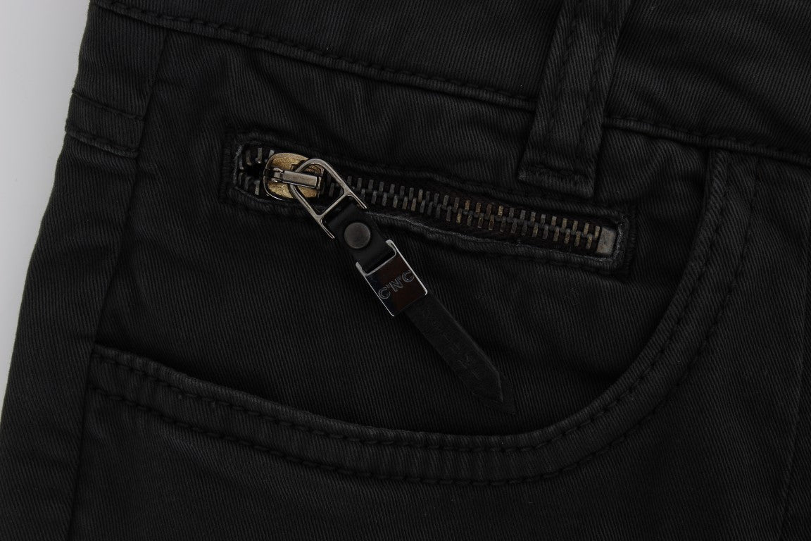Costume National - Jean Capri court en coton noir