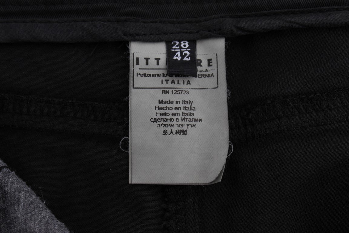 Costume National - Jean Capri court en coton noir