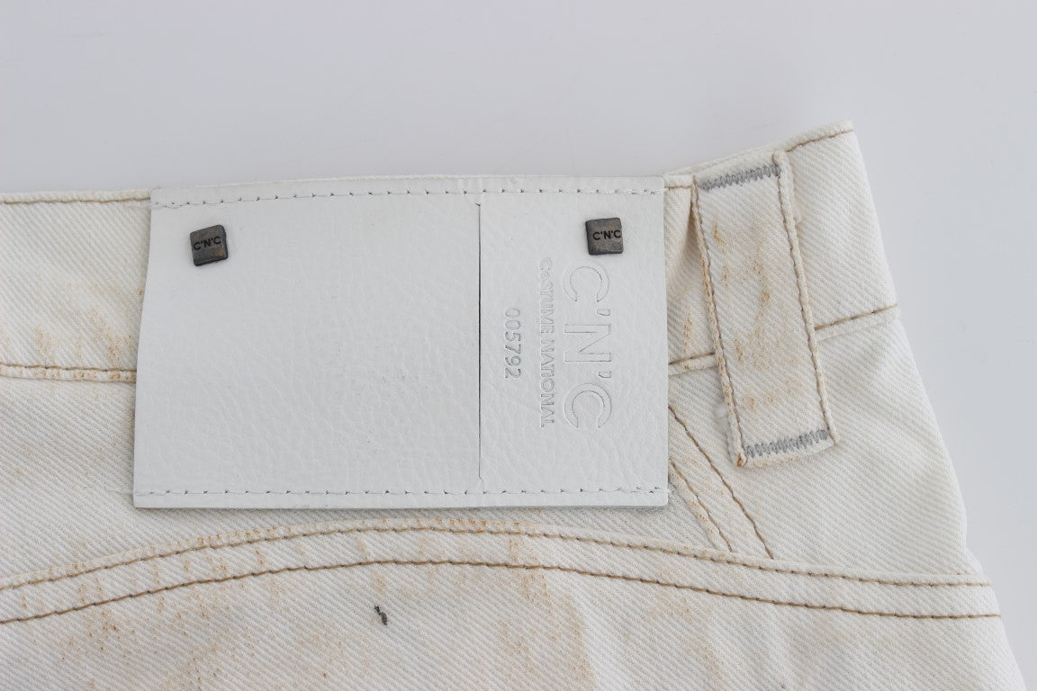 Jean bootcut slim en coton blanc Costume National