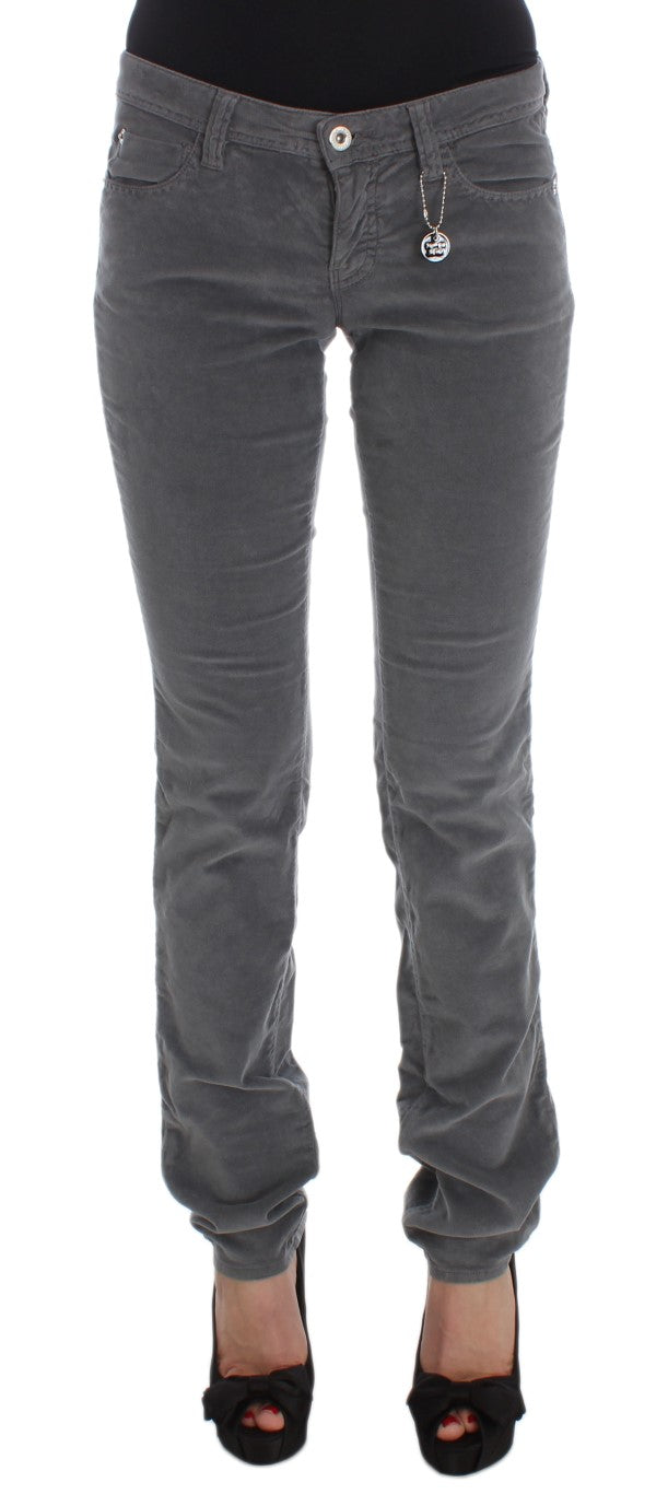 Jean en velours côtelé super slim gris Costume National