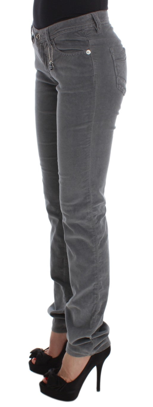 Jean en velours côtelé super slim gris Costume National