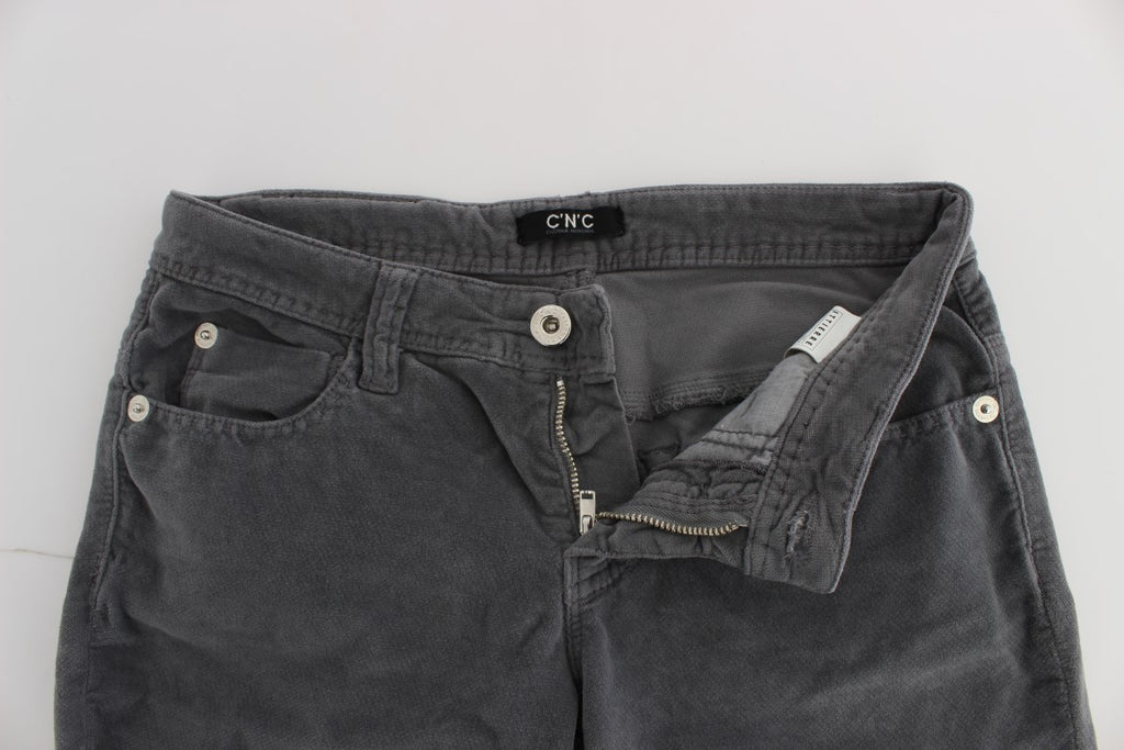 Jean en velours côtelé super slim gris Costume National