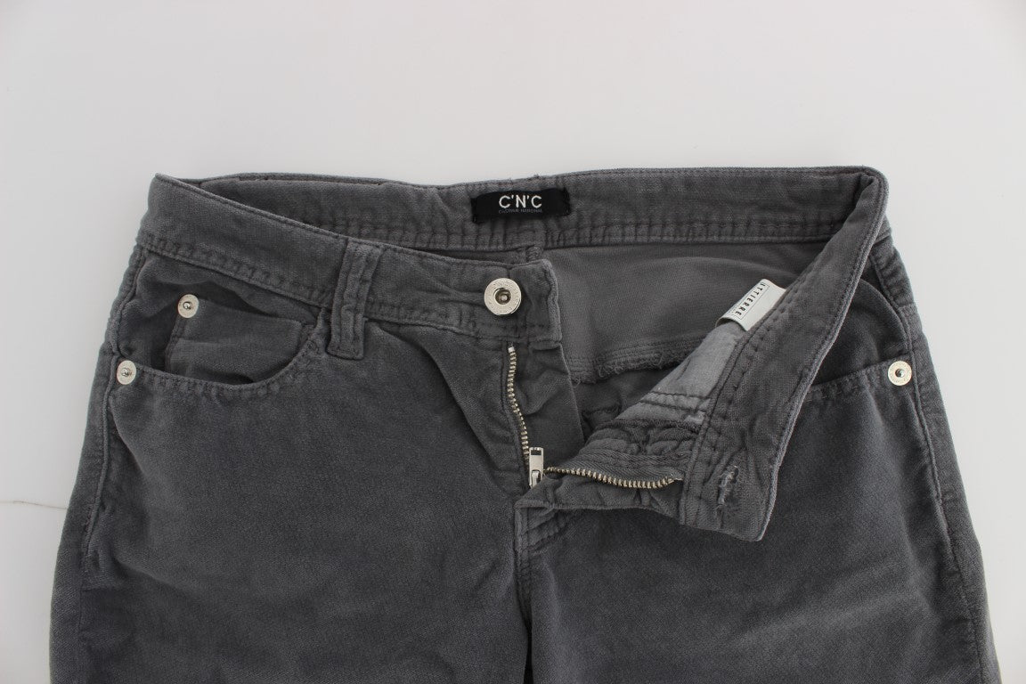 Jean en velours côtelé super slim gris Costume National