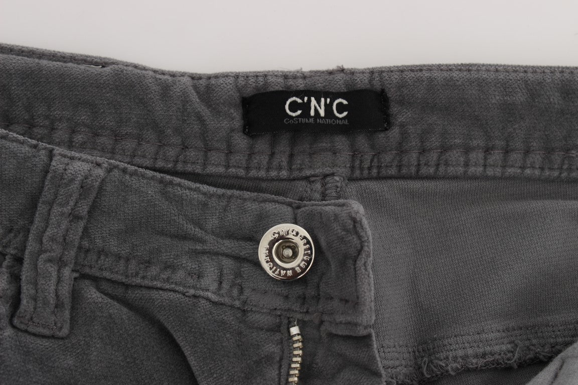 Jean en velours côtelé super slim gris Costume National
