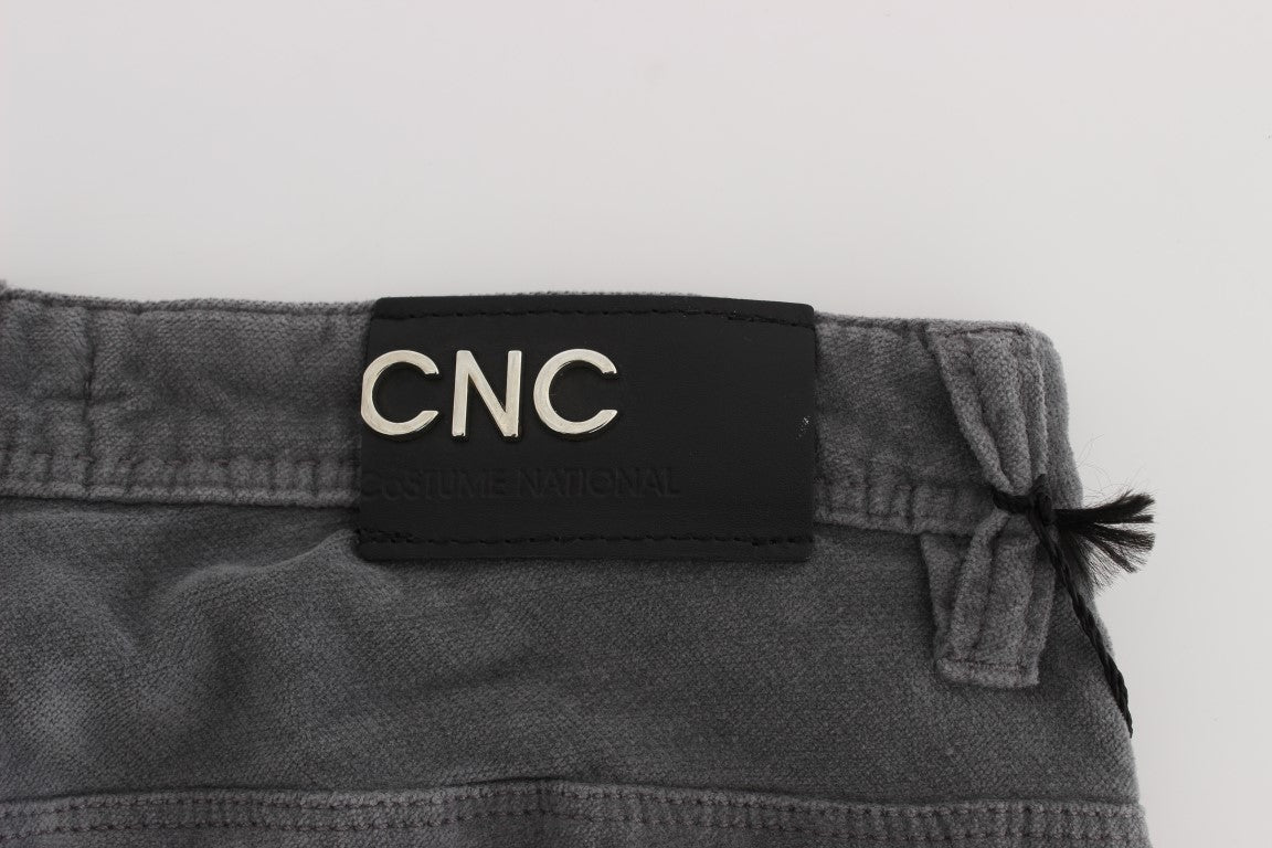 Jean en velours côtelé super slim gris Costume National