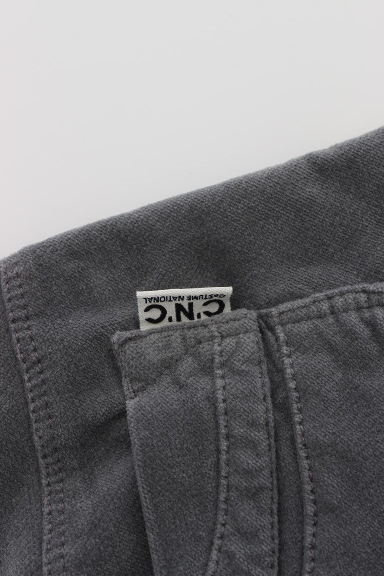 Jean en velours côtelé super slim gris Costume National