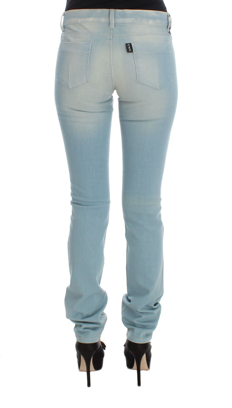 Jean coupe super slim bleu en coton mélangé Costume National