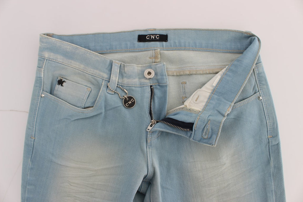 Jean coupe super slim bleu en coton mélangé Costume National