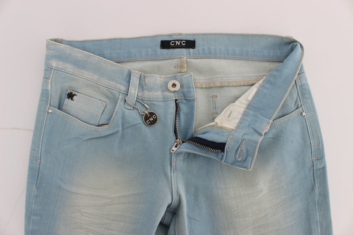 Jean coupe super slim bleu en coton mélangé Costume National