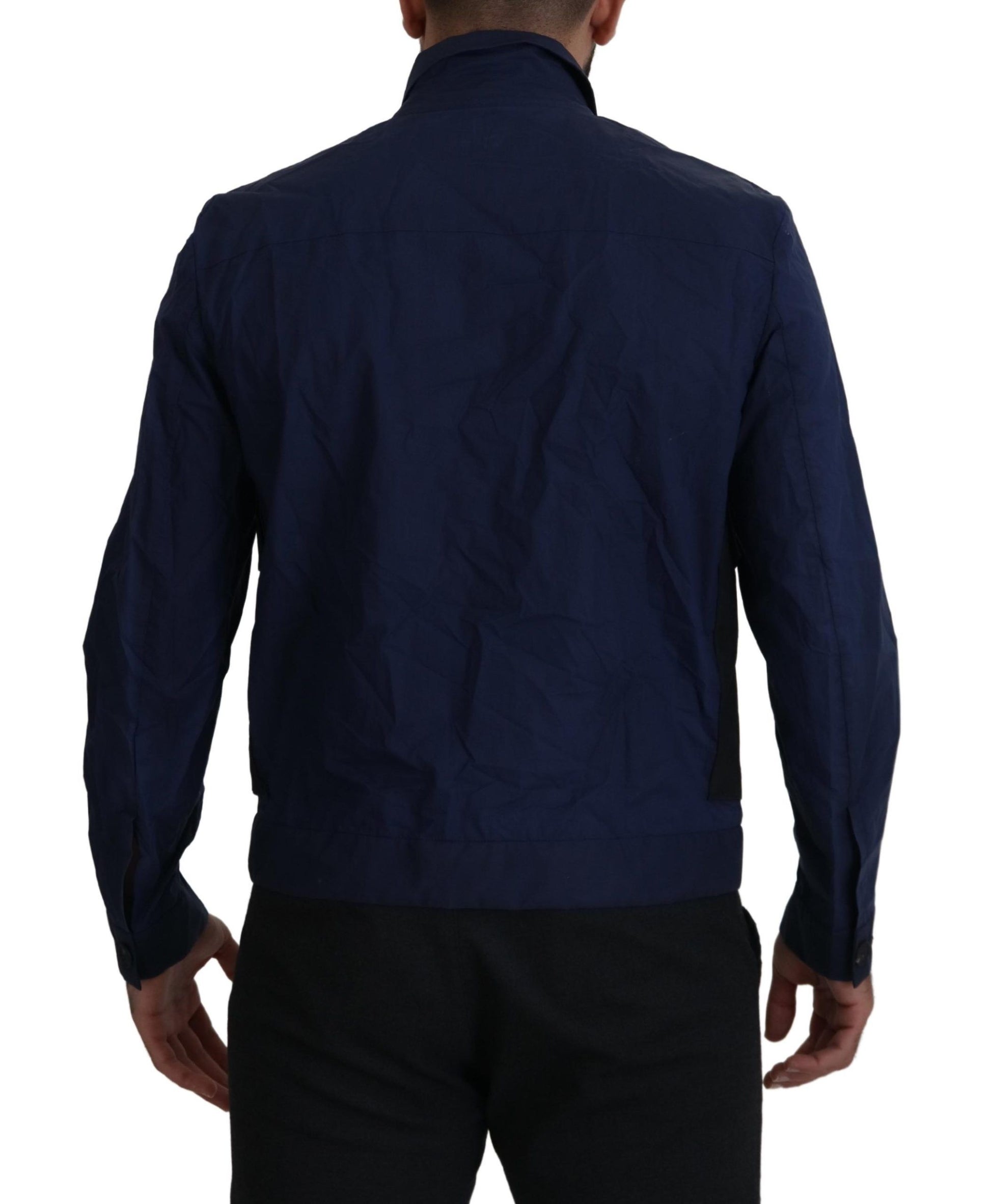 Chemise décontractée à manches longues et col en coton bleu foncé Dsquared²