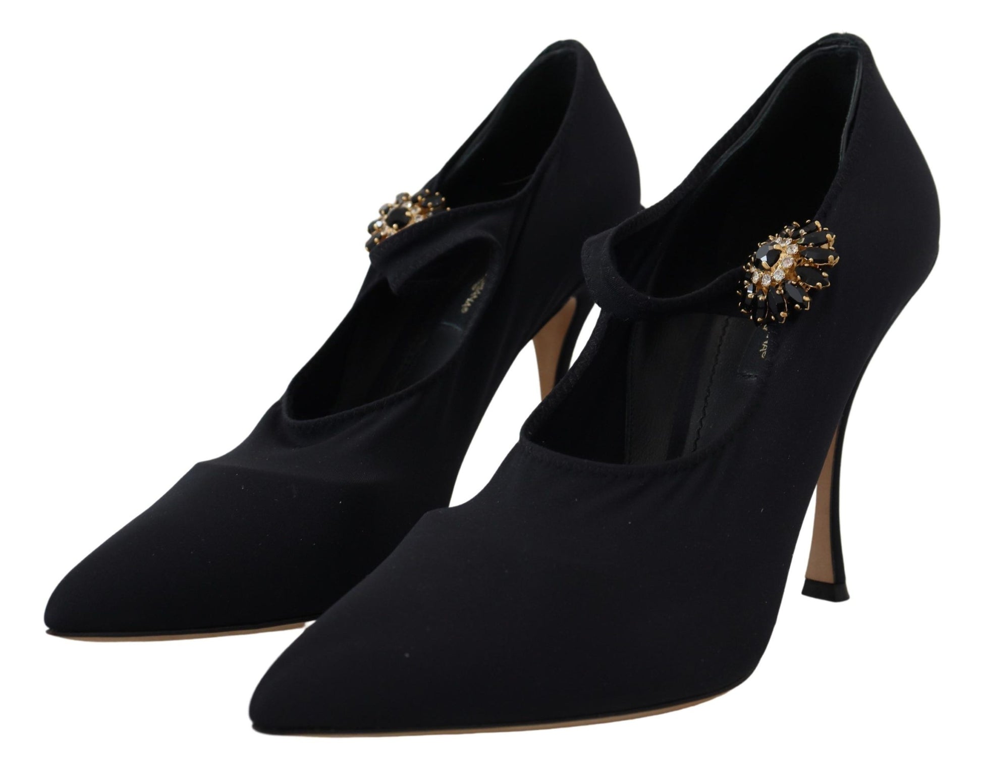 Escarpins Dolce &amp; Gabbana à chaussettes noires et cristaux extensibles