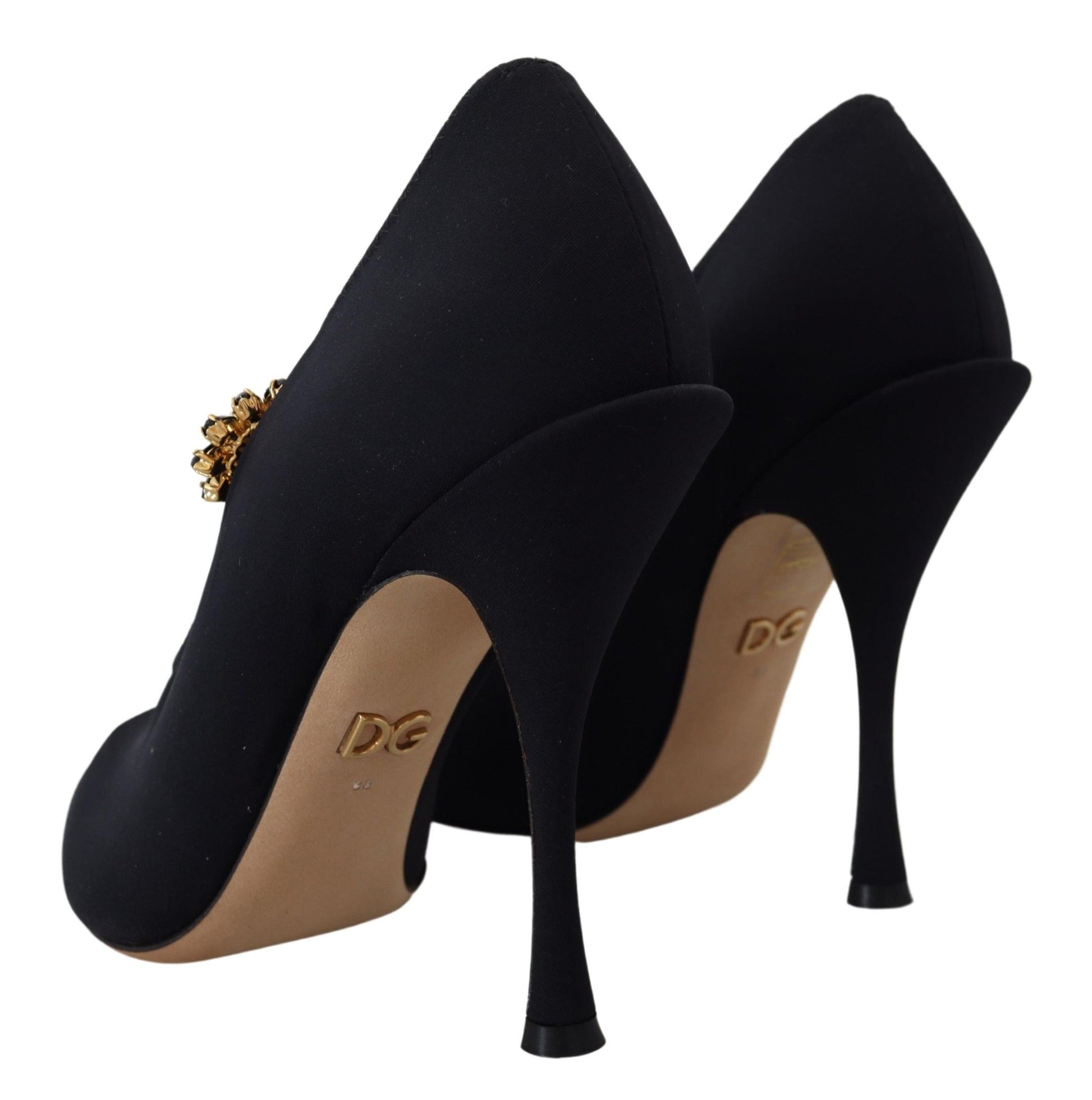 Escarpins Dolce &amp; Gabbana à chaussettes noires et cristaux extensibles
