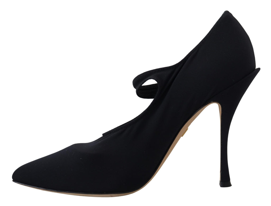 Escarpins Dolce &amp; Gabbana à chaussettes noires et cristaux extensibles