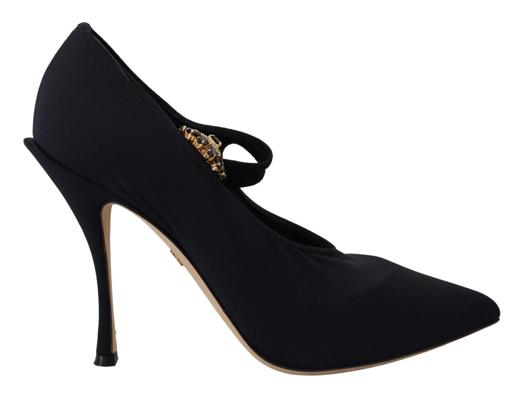Escarpins Dolce &amp; Gabbana à chaussettes noires et cristaux extensibles