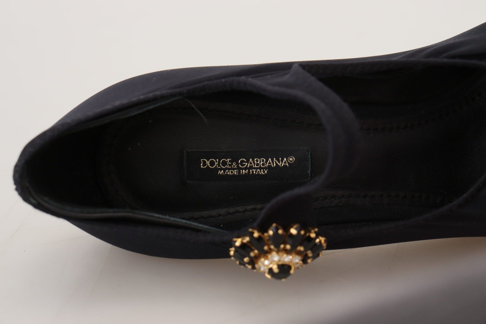 Escarpins Dolce &amp; Gabbana à chaussettes noires et cristaux extensibles
