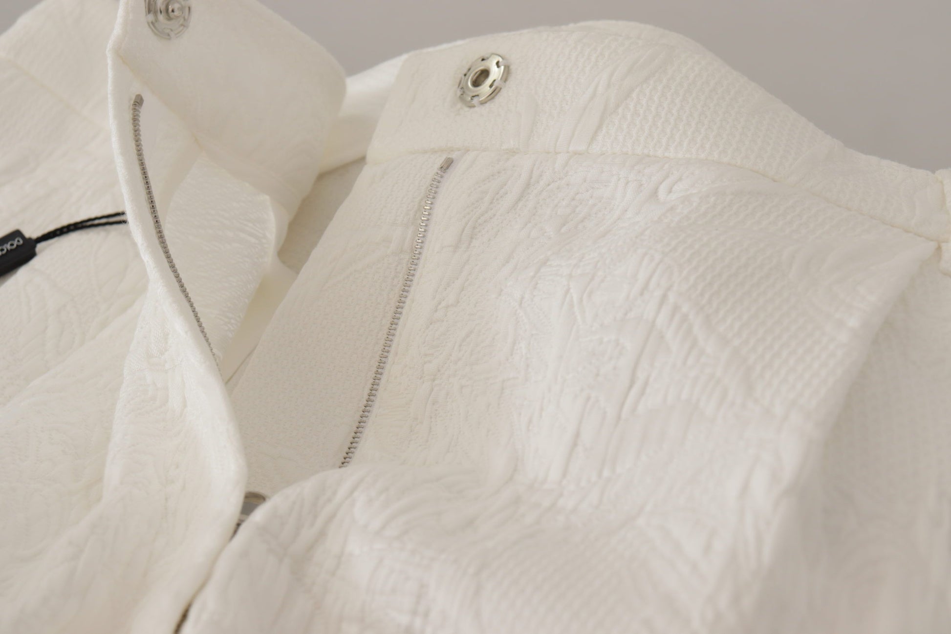 Culotte-short taille haute blanche en coton Dolce &amp; Gabbana
