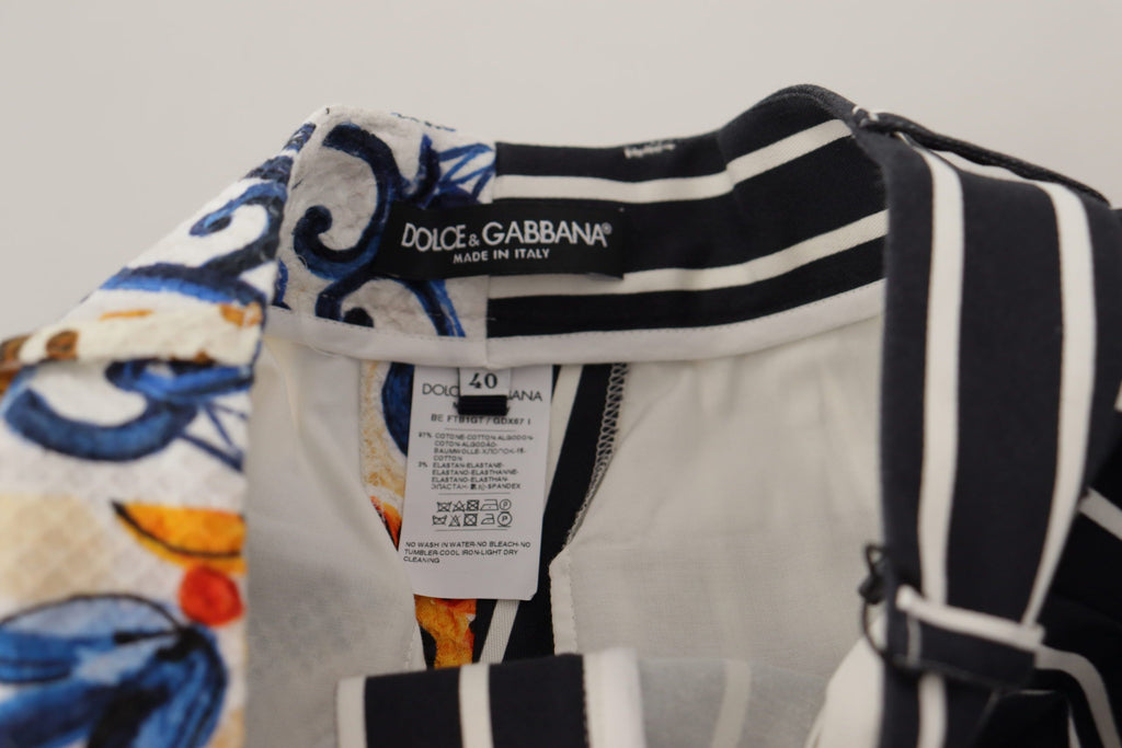 Bermuda en majolique à rayures multicolores Dolce &amp; Gabbana