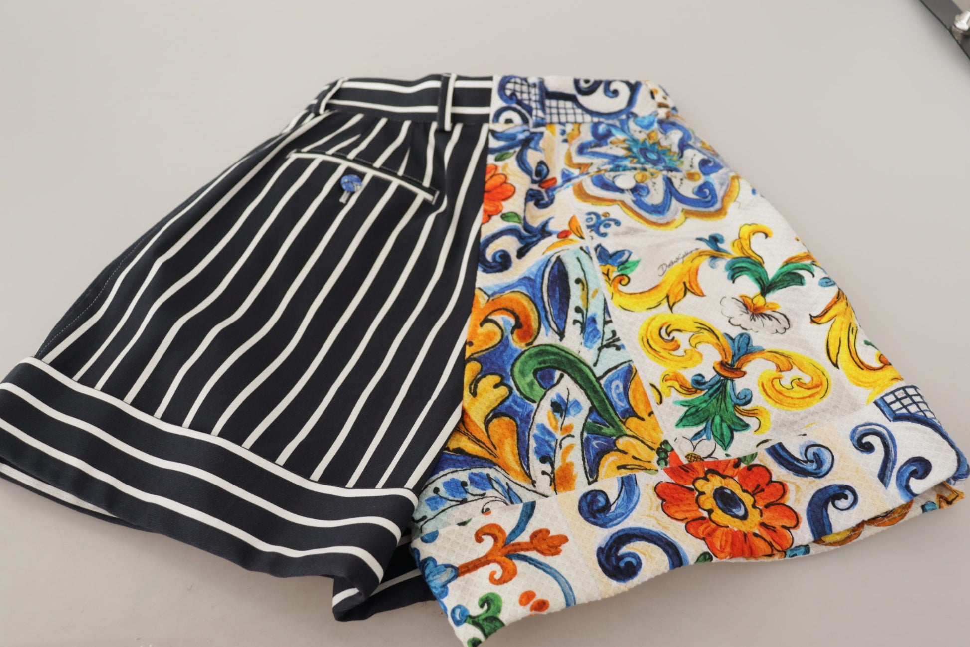 Bermuda en majolique à rayures multicolores Dolce &amp; Gabbana