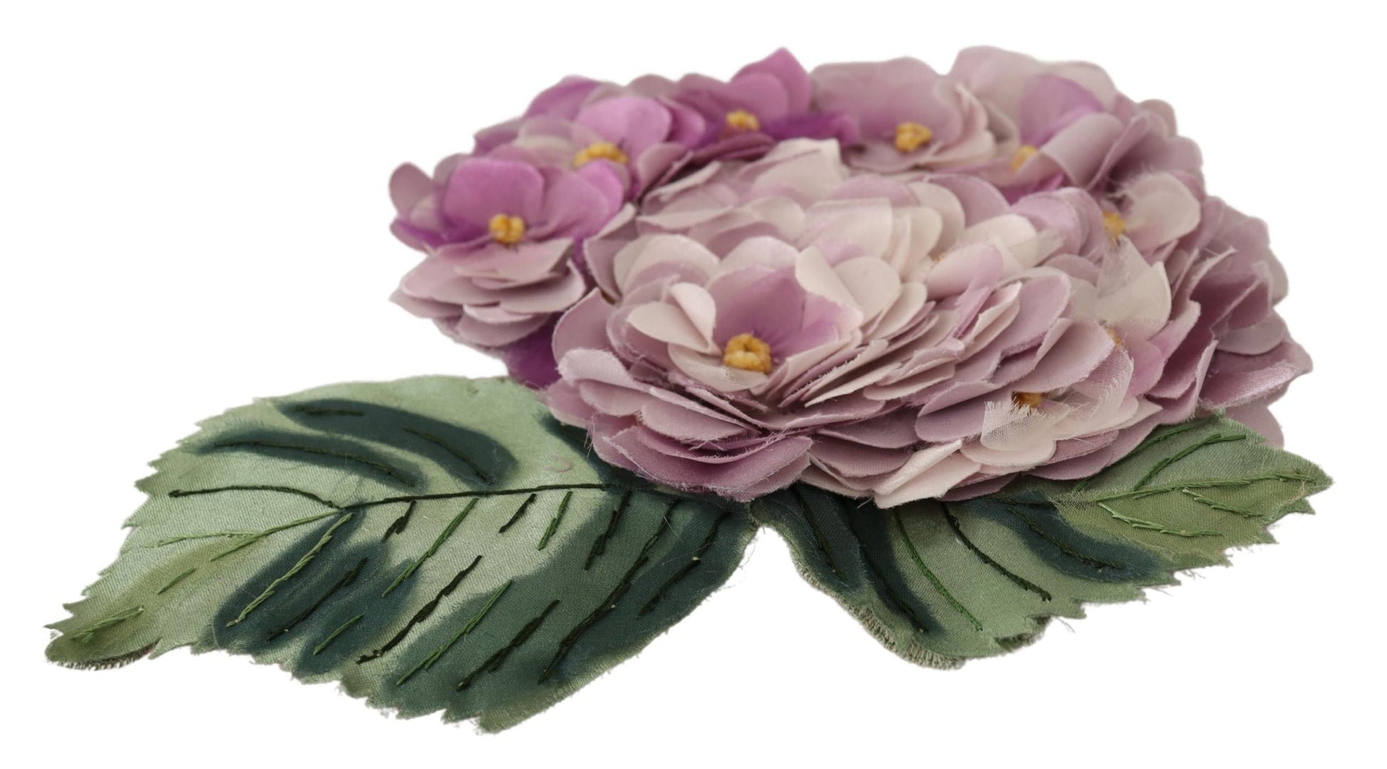 Broche Dolce &amp; Gabbana en laiton doré à motif floral violet pour femme