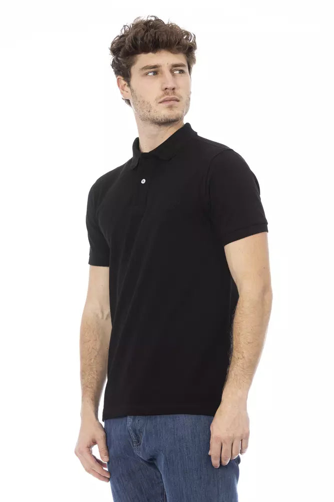 Polo homme en coton noir Baldinini Trend